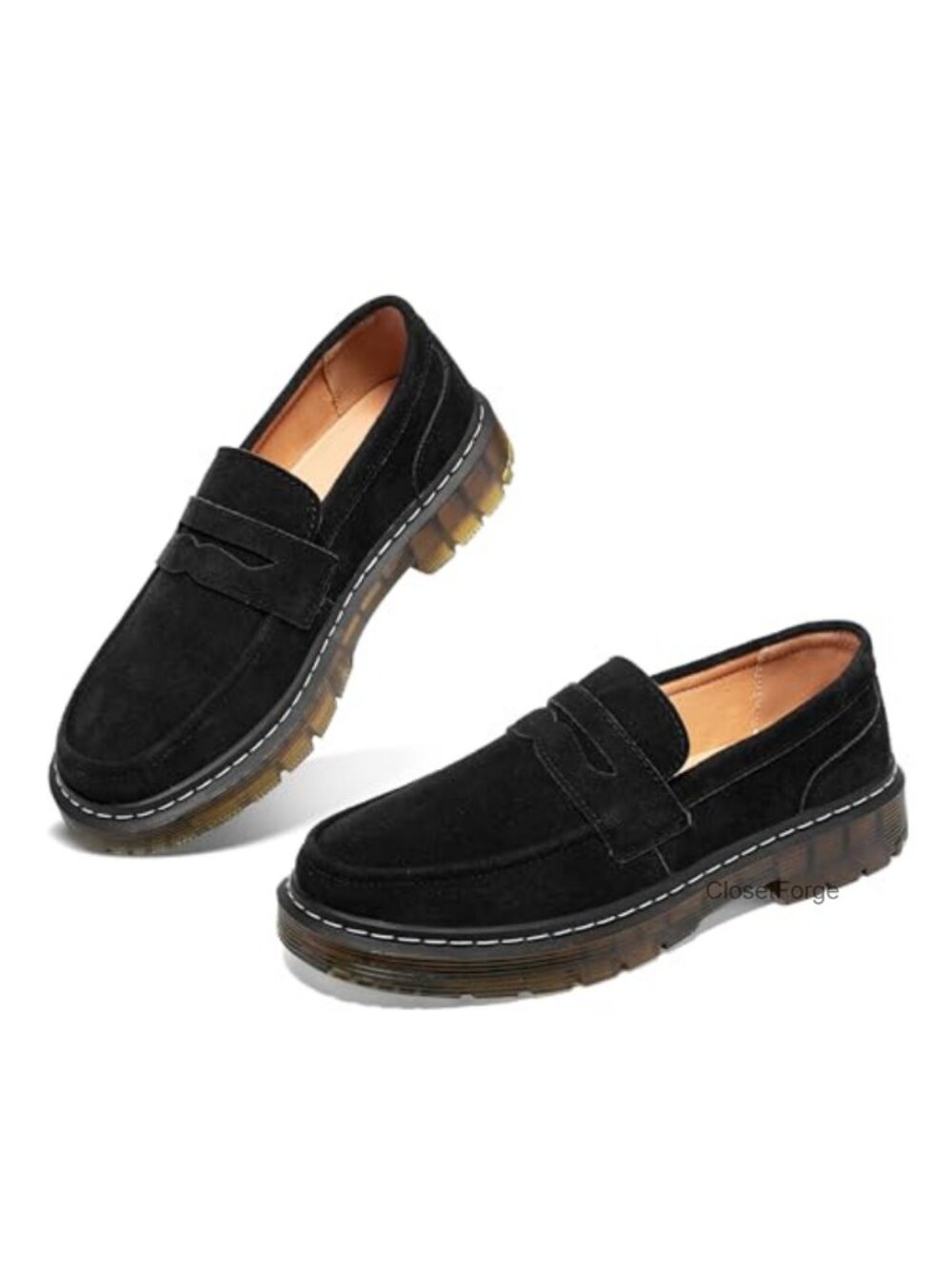 Women's Suede Penny Loafers Slip-On Comfort Driving Mocc Oxford Flats